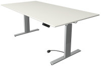 kerkmann Table de bureau assis-debout Move 3 tube, blanc
