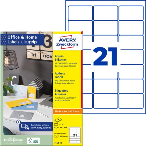 AVERY Zweckform Etiquette dadressage Home Office