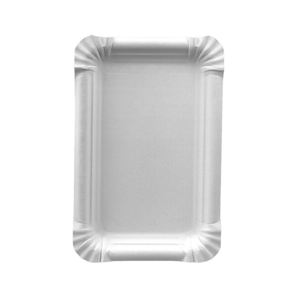 PAPSTAR Assiette en carton pure rectangulaire, blanc