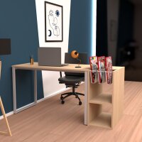 PAPERFLOW Schreibtisch easyHome LV12, weiss eiche