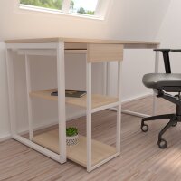 PAPERFLOW Schreibtisch easyHome LV12, weiss eiche