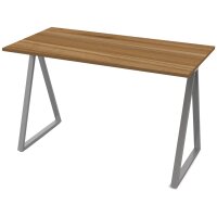 PAPERFLOW Schreibtisch easyHome LV9, metallic-grau walnuss