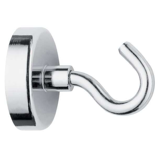 WESTCOTT Hakenmagnet, silber, Durchmesser: 25 mm, rund