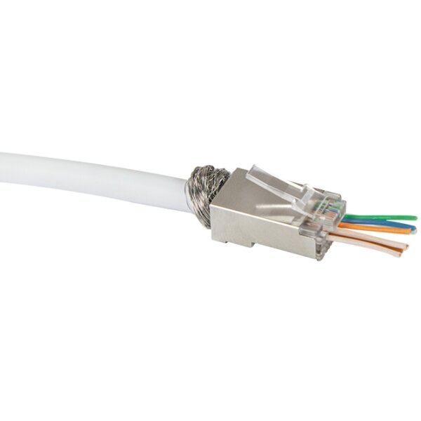 LogiLink RJ45-Steckverbinder-Set, Kat.6, geschirmt