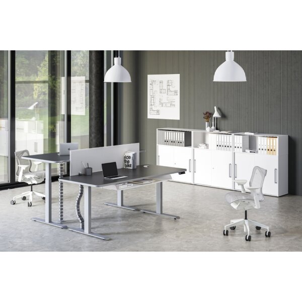 kerkmann Sitz-Steh-Schreibtisch Move 3 Premium, weiss