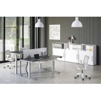 kerkmann Sitz-Steh-Schreibtisch Move 3 Premium, weiss