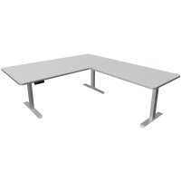 kerkmann Table de bureau assis-debout Move 3 Premium, gris