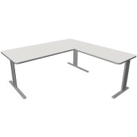 kerkmann Schreibtisch UNIC mit Anbau, (B)1.800 mm, anthrazit