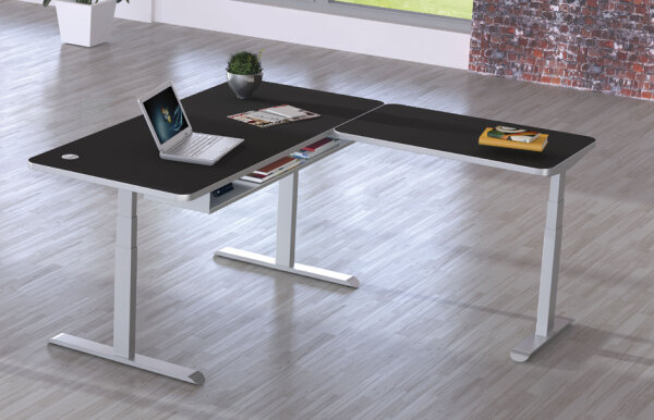 kerkmann Sitz-Steh-Schreibtisch Move 4 Premium mit Anbau