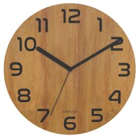 UNiLUX Horloge murale / à quartz PALMA Bamboo,...