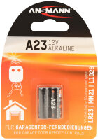 ANSMANN Kleinzelle, Alkaline Batterie, A23 LR23, 2er Blister