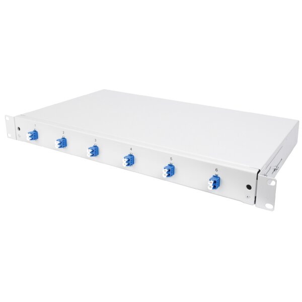 DIGITUS Bo&icirc;te d&eacute;pissure &agrave; fibre optique 19, OS2, 6x LC