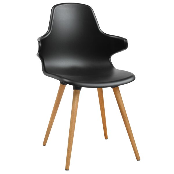 Topstar Besucherstuhl "T 2020", schwarz buche