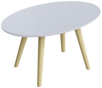PAPERFLOW Table dappoint MEET, (L)850 x (P)500 mm, blanc