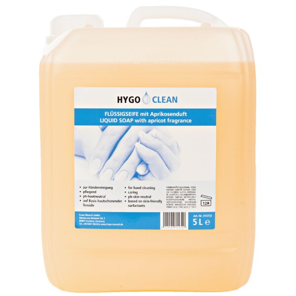 HYGOCLEAN Handwaschseife mit Aprikosenduft, 1 Liter