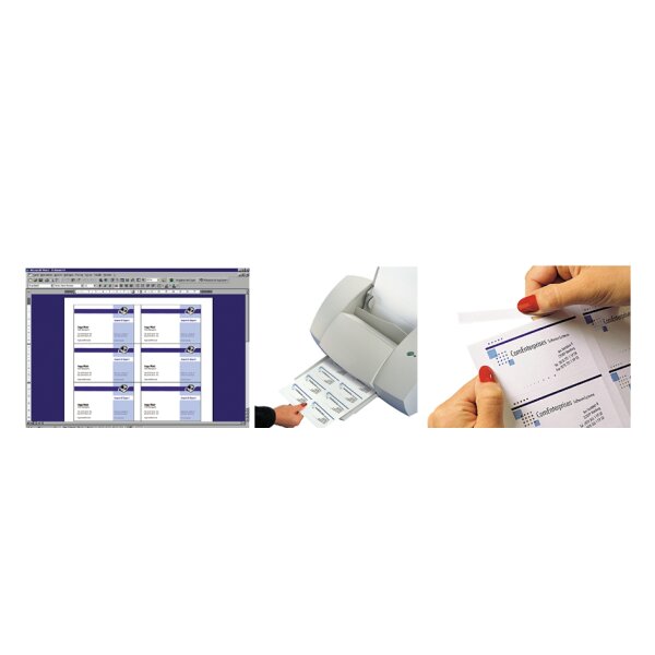 sigel cartes de visite, 85 x 55 mm, 180 g/m2, extra blanc