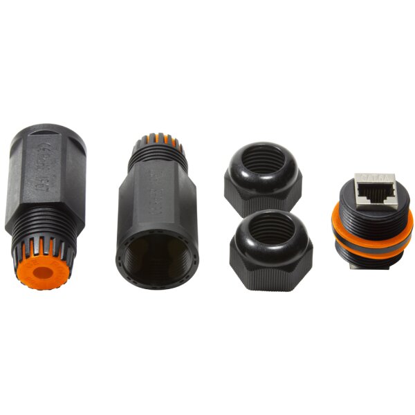 LogiLink Coupleur de c&acirc;ble patch ext&eacute;rieur cat.6A, blind&eacute;
