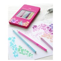 FABER-CASTELL Dreikant-Buntstifte SPARKLE, 12er Etui