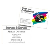 sigel Cartes de visite 3C, 85 x 55 mm, 190 g/m2, extra blanc