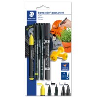 STAEDTLER Set de marqueurs permanents Lumocolor, blister