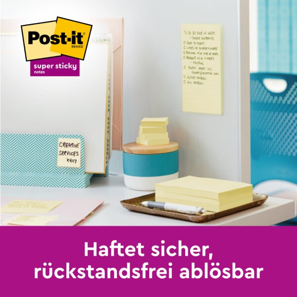 Post-it Bloc-note super sticky z-notes, 76 x 76 mm, 20+4