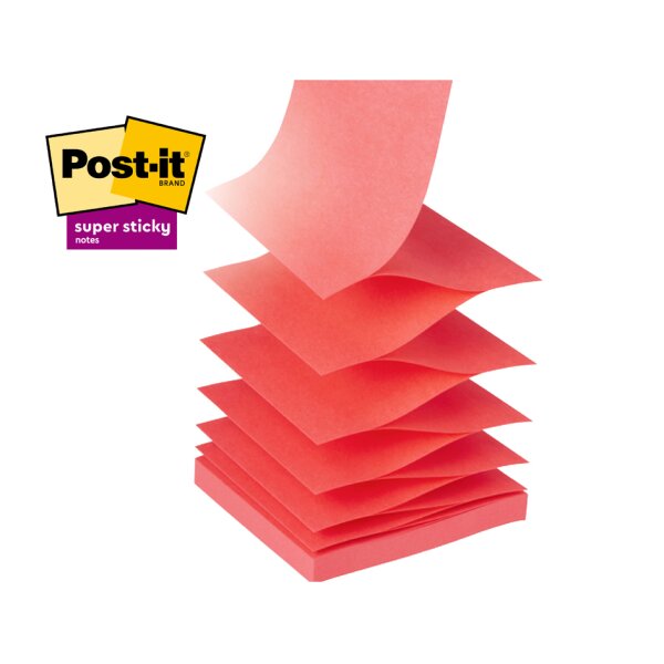 Post-it Bloc-note super sticky z-notes, 76 x 76 mm, 20+4