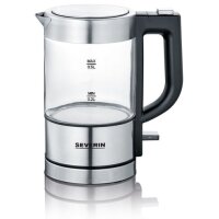 SEVERIN Mini-Wasserkocher WK 3472, 0,5 Liter, Glas Edelstahl