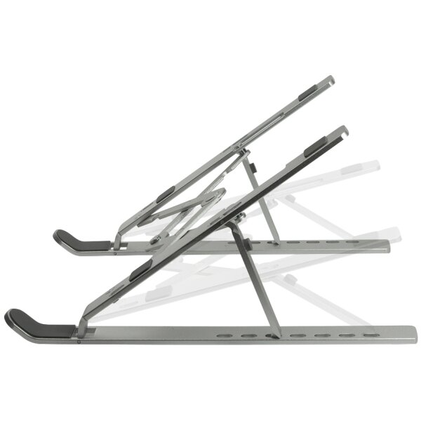 LogiLink Notebook-Ständer, zusammenklappbar, silber