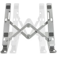 LogiLink Notebook-Ständer, zusammenklappbar, silber
