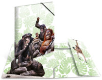 HERMA Eckspannermappe Exotische Tiere, A4, Affenbande