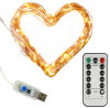 Clauss LED-Mini-Lichterkette, USB-Anschluss & Fernbedienung