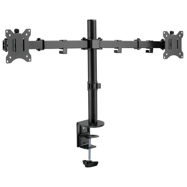 LogiLink Doppel-Monitorhalterung, Armlänge: 390 mm, schwarz