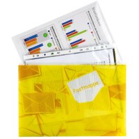 HERMA Postmappe mit Zipper, DIN A4, aus PP, gelb