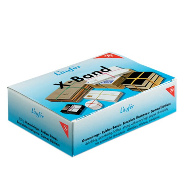 Läufer Elastiques en X dans un carton - 500 g, 100 x 11 mm,