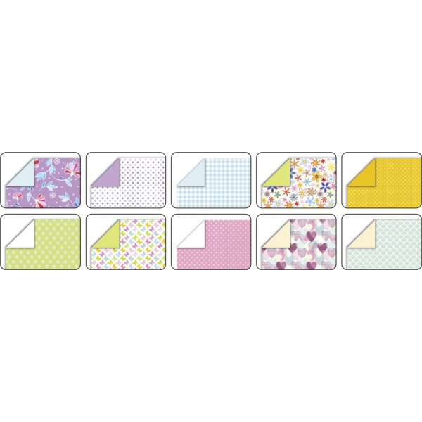 folia Feuilles de papier à plier Springtime, 150 x 150 mm