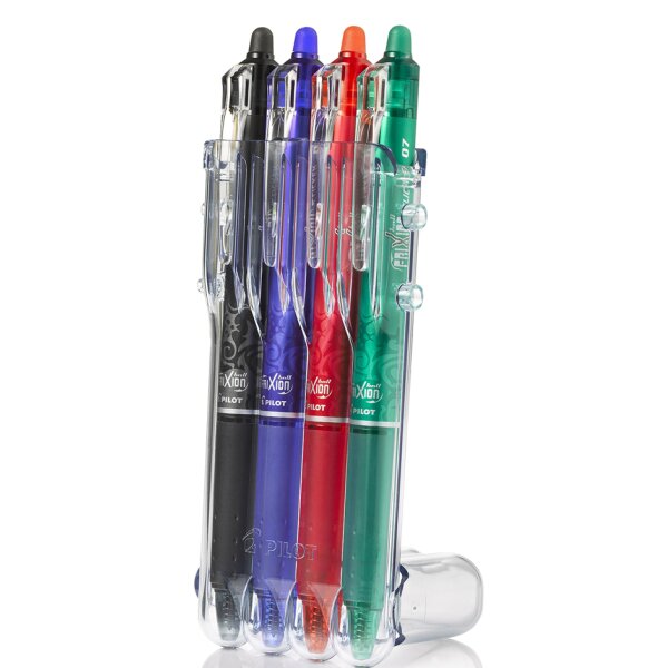 PILOT Stylo roller FRIXION BALL CLICKER 07 Set2Go, étui de 4