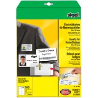 sigel Badges PC pour porte-badges, 54 x 90 mm