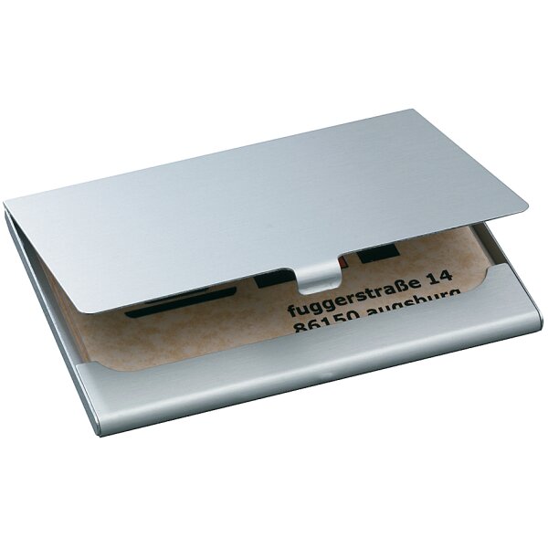 sigel Visitenkarten-Etui "Alu", Aluminium, silber, matt