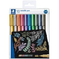 STAEDTLER Permanent-Marker Metallic, Rundspitze, 10er Etui