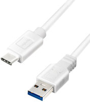 LogiLink Câble USB 3.2, USB-A - USB-C, 1,5 m, blanc
