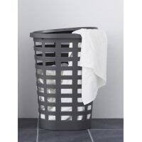 plast team Panier à linge BOSTON, 54 litres, ovale, blanc