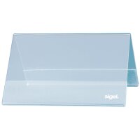 sigel Tischaufsteller, Hartplastik, 100 x 60 mm, Dachform