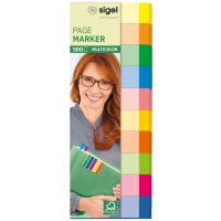 sigel Marque-page repositionnable Mini brillant, 50 x 12 mm