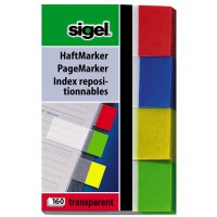 sigel Marque-page repositionnable Transparent, 50 x 20 mm