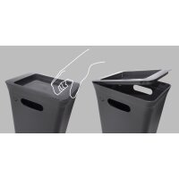 plast team Couvercle AVEDORE, pour poubelle de 15 L, noir