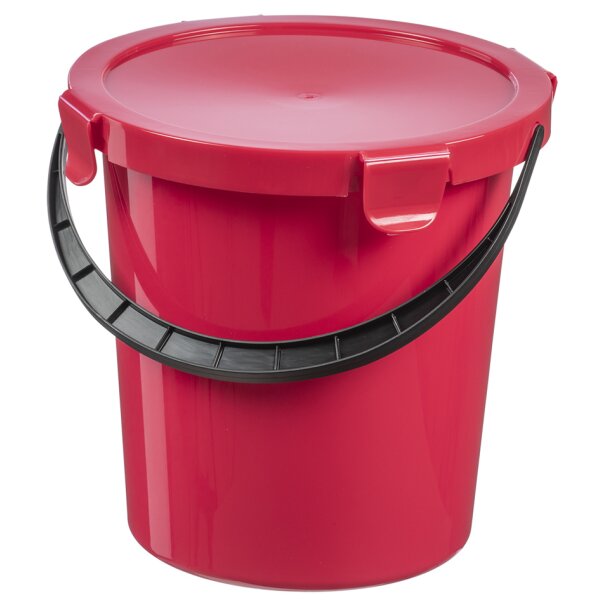 plast team Seau à cueillette avec couvercle, 5 L, gris foncé