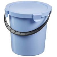 plast team Seau à cueillette avec couvercle, 5 L, gris foncé