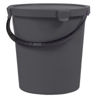 plast team Seau à cueillette avec couvercle, 5 L, gris foncé