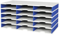 styro Module de base styrodoc trio, 15 compartiments, bleu/