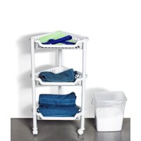 plast team Aufbewahrungs-Trolley, mit 3 Körben, weiss